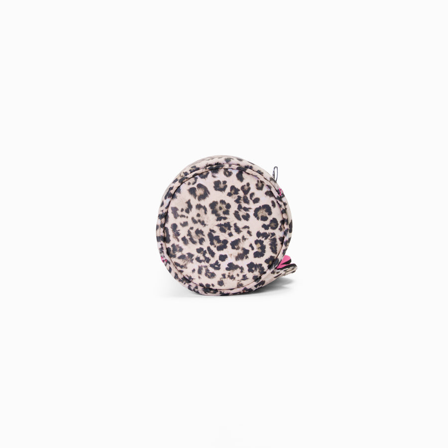 Base of bottle cooler in Catwalk leopard print with reinforced structure and piped edge