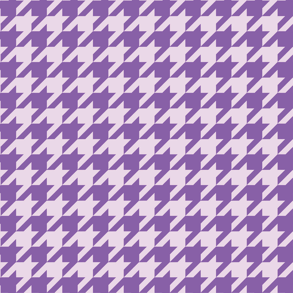 Chic Sips Harland houndstooth print pattern in purple and lilac