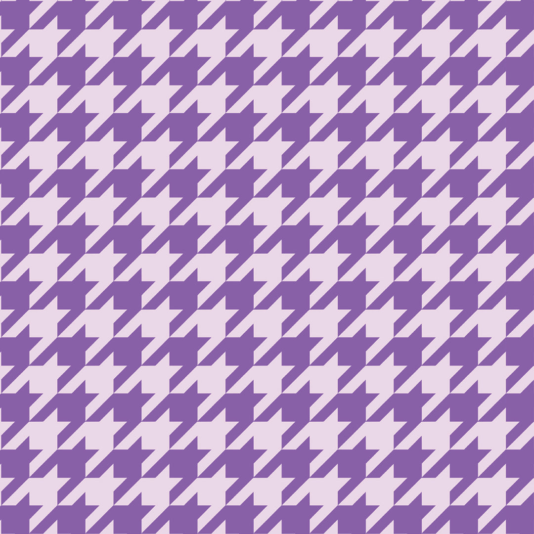 Chic Sips Harland houndstooth print pattern in purple and lilac