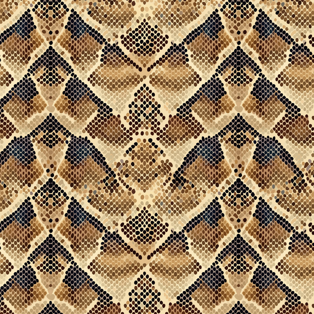 Chic Sips Serpent Rise snake print pattern in warm neutral tones