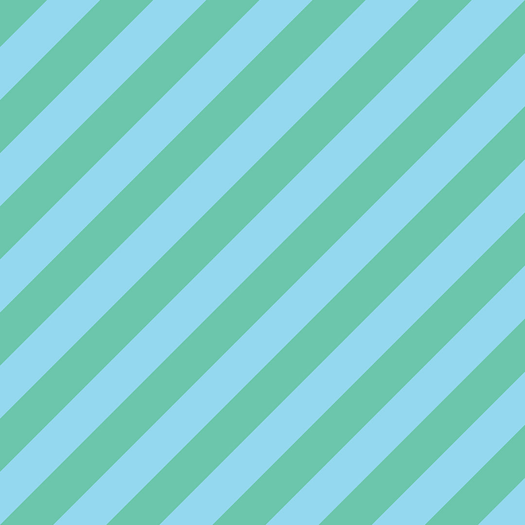 Chic Sips Strut diagonal stripe print pattern in blue and green
