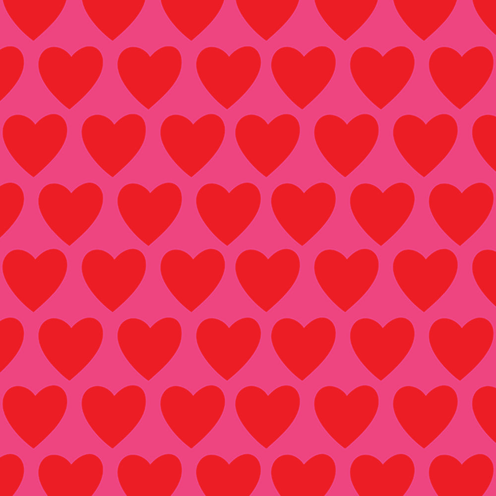 Chic Sips Valentini heart print pattern in red and pink